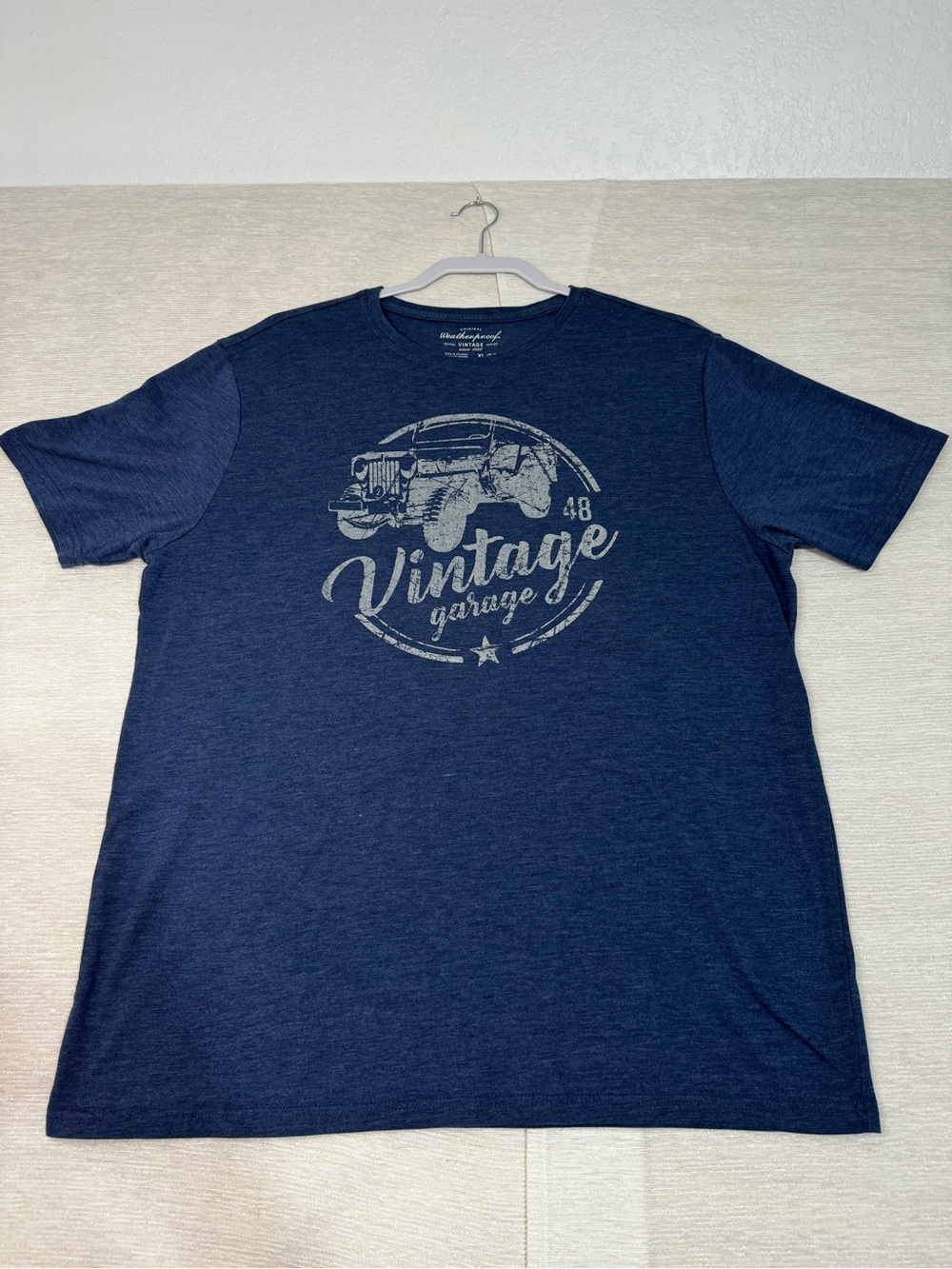 Weatherproof Men's Vintage Garage Graphic Tee - Navy